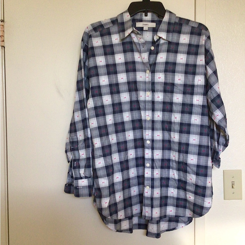 LOFT Plaid Button-Down Shirt